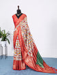 Load image into Gallery viewer, Red Color Patola Print with Foil Work Dola Silk Saree Clothsvilla