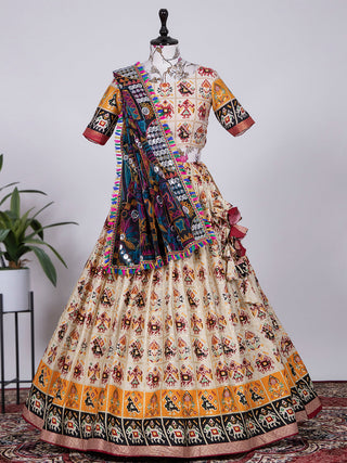 Red Color Foil And Printed Pure Cotton Lehenga Choli Clothsvilla