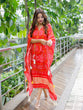 Load image into Gallery viewer, Red Color Digital Bandhej Printed Pure Gaji Silk Kaftan Clothsvilla