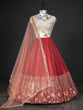 Load image into Gallery viewer, Red Color Sequins Embroidery Work Net Lehenga Choli With Dupatta Clothsvilla