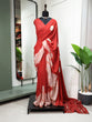 Load image into Gallery viewer, Red Color Sequins With Zari Line And Gota Patti Lace Border Viscose Chanderi Saree Clothsvilla