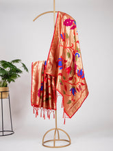 Load image into Gallery viewer, Red Color Zari Weaving Work Jacquard Paithani Dupatta Clothsvilla