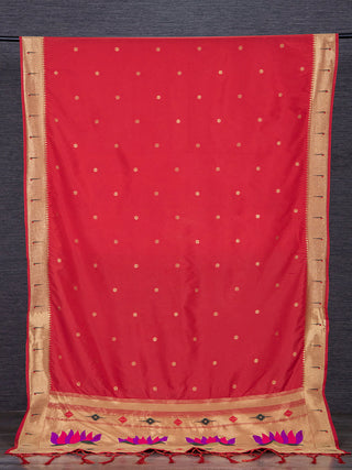 Red Color Zari Weaving Work Jacquard Paithani Dupatta Clothsvilla