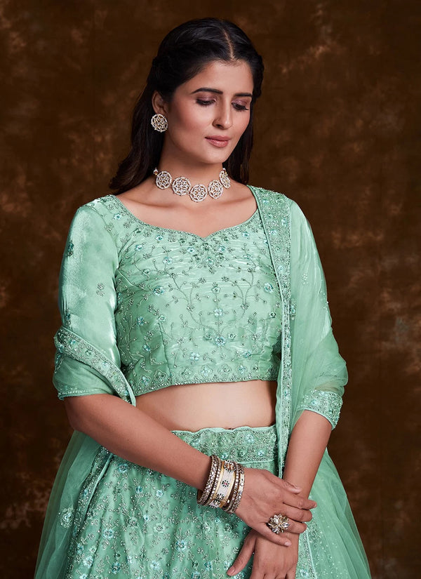 Regal Sea Green Dori Work Wedding Trendy Lehenga Choli Clothsvilla