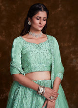 Load image into Gallery viewer, Regal Sea Green Dori Work Wedding Trendy Lehenga Choli Clothsvilla