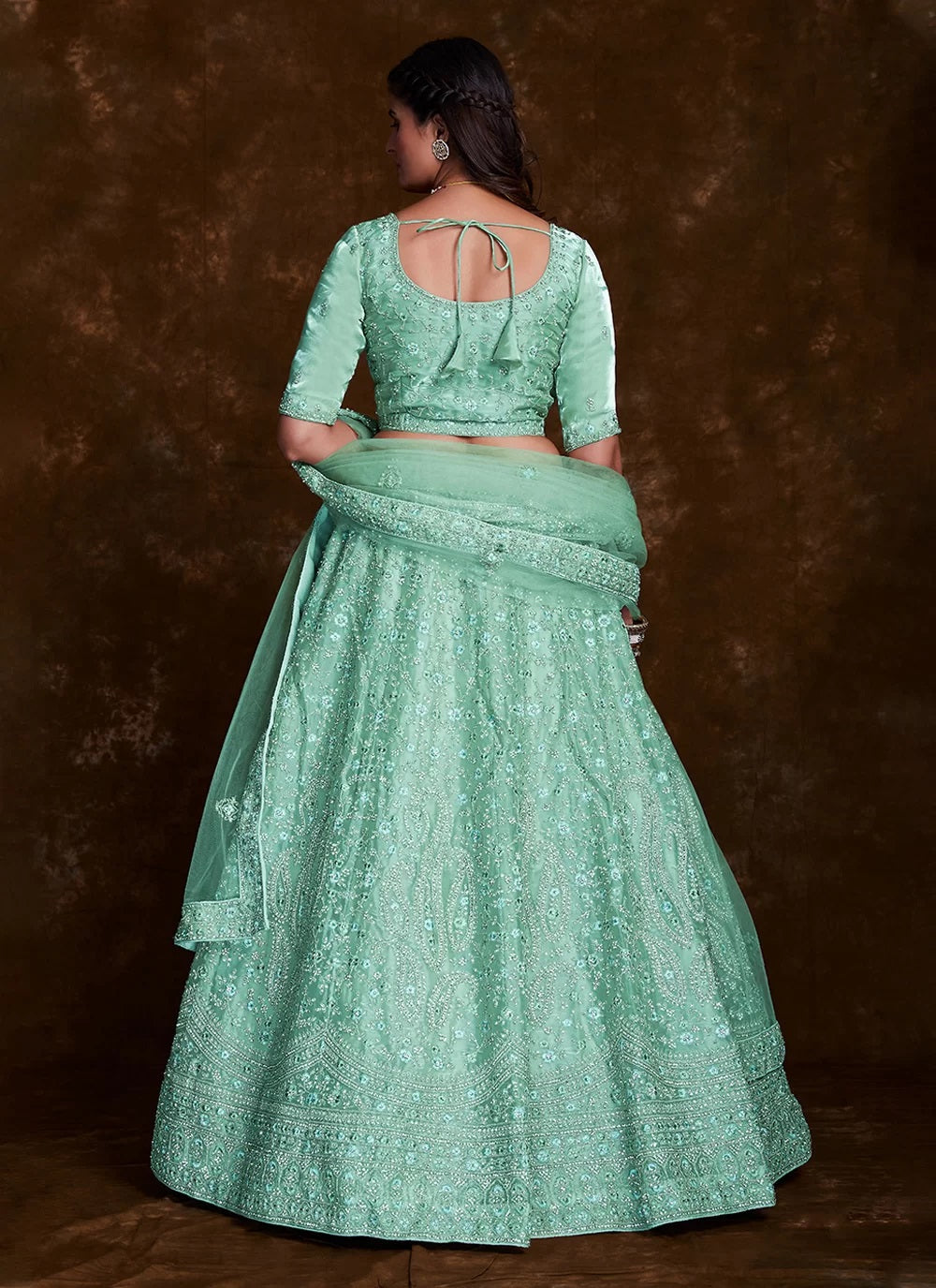 Regal Sea Green Dori Work Wedding Trendy Lehenga Choli Clothsvilla