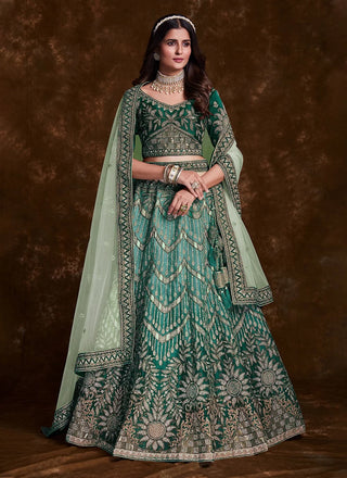 Sea Green Art Silk Lehenga Set with Exquisite Work - Lehenga Designs Clothsvilla