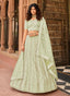 Sea Green Organza Sequins And Zari Work Lehenga Choli Clothsvilla