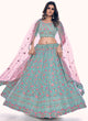 Load image into Gallery viewer, Turquoise Long Choli Lehenga Clothsvilla