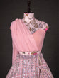 Load image into Gallery viewer, Pink Color Sequins And Thread Embroidery Work Georgette  Ready To Wear Lehenga Choli Set Clothsvilla