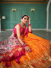 Load image into Gallery viewer, Yellow Color Sequin And Thread Embroidery Work Crushed Chinon Lehenga Choli Clothsvilla