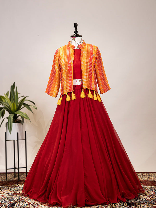 Maroon Color Georgette Lehenga Choli Clothsvilla