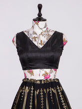 Load image into Gallery viewer, Black Color Sequins Embroidery Georgette Lehenga Clothsvilla
