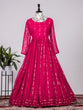 Load image into Gallery viewer, Rani Pink Color Sequins And Thread Embroidery Work Georgette Gown Clothsvilla