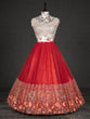 Load image into Gallery viewer, Red Color Sequins Embroidery Work Net Lehenga Choli With Dupatta Clothsvilla