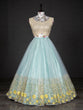 Load image into Gallery viewer, Sky Blue Color Sequins Embroidery Work Net Lehenga Choli With Dupatta Clothsvilla