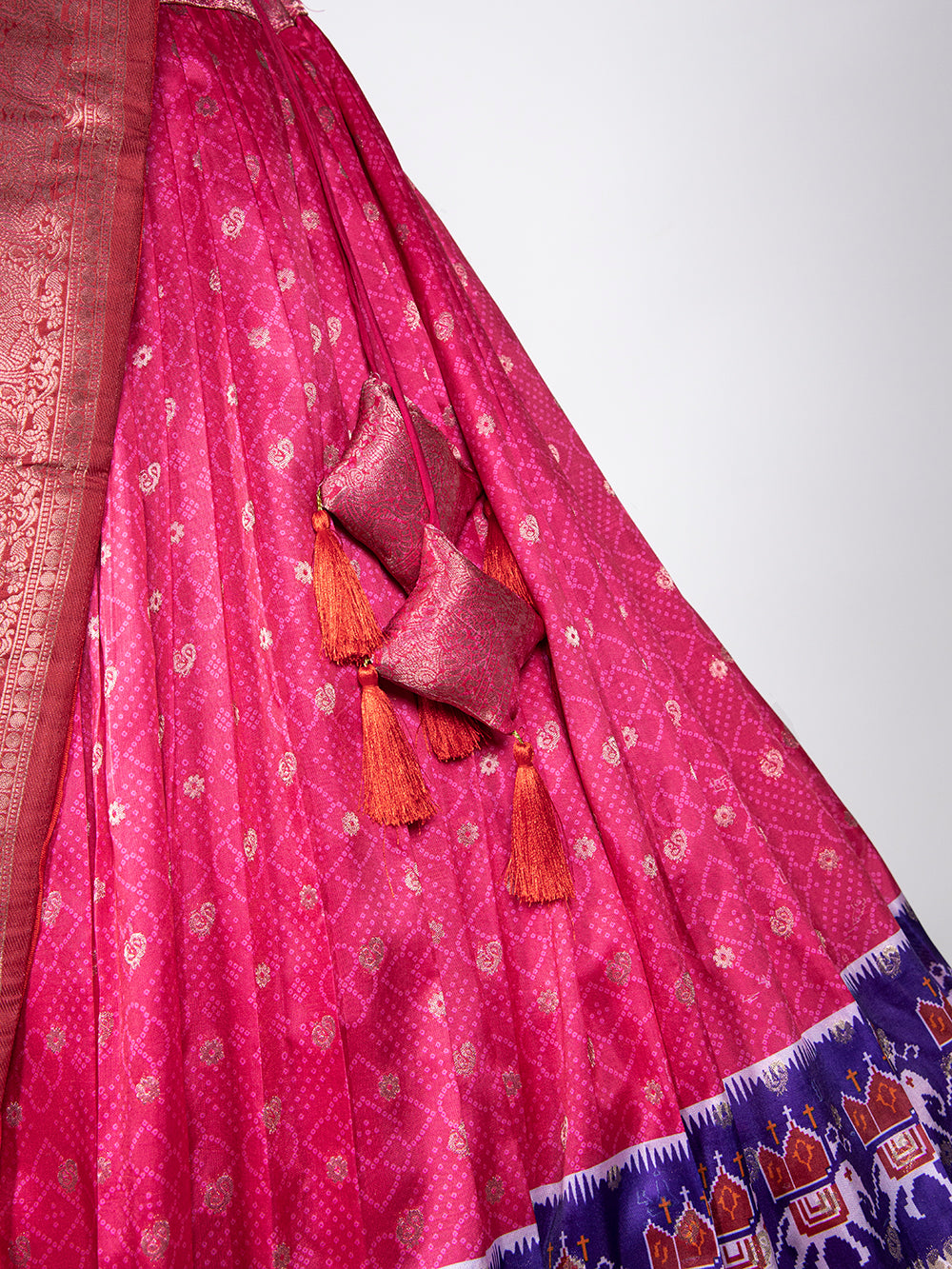 Pink Color Weaving Work With Digital Print Jacquard Silk Dhvani Set Lehenga Choli ClothsVilla.com