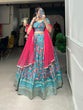 Load image into Gallery viewer, Sky Blue Color Digital Printed Sequins And Embroider Work Chinon Lehenga Choli Clothsvilla