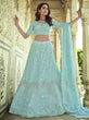Load image into Gallery viewer, Sky Blue Georgette Festive Lehenga Choli Clothsvilla