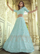 Load image into Gallery viewer, Sky Blue Georgette Festive Lehenga Choli Clothsvilla