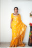 Lovely 1-Minute Ready To Wear Yellow Cotton Silk Saree Shriji