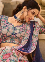 Load image into Gallery viewer, Soft Net Stone And Sequins Work Lehenga In Navy Blue Clothsvilla