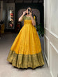 Load image into Gallery viewer, Yellow Color Zari Weaving Work Kanjivaram Dress Clothsvilla