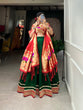 Load image into Gallery viewer, Green Color Plain With Paithani Lace Border Vichitra Silk Lehenga  Choli Clothsvilla