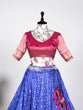 Load image into Gallery viewer, Blue Color Weaving Work With Digital Print Jacquard Silk Pattu Lehenga Choli ClothsVilla.com