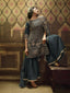 Teal Blue Net Embroidered Partywear Sharara Suit Clothsvilla