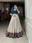 Teal Color Patola With Foil Print Rayon Cotton Co-ord Set Lehenga Choli Clothsvilla
