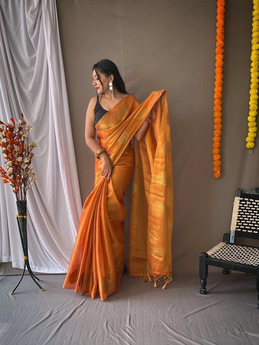 Tissue Woven Silk Halloween Orange Clothsvilla