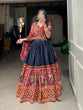 Load image into Gallery viewer, Navy Blue Color Patola Print With Gamthi Work And Mirror Work Dola Silk Chaniya Choli ClothsVilla.com