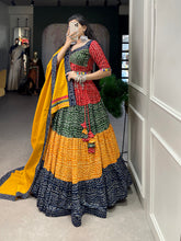 Load image into Gallery viewer, Multi Color Bandhej Printed With Foil Work Rayon Navratri Chaniya Choli ClothsVilla.com
