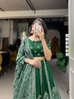 Load image into Gallery viewer, Green Color Bandhej Printed With Gota Patti Vaishali Silk Lehenga Choli ClothsVilla.com