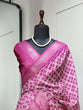 Load image into Gallery viewer, Purple Color Printed With Zari Border Dola Silk Saree Clothsvilla