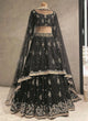 Load image into Gallery viewer, Black colored paper Mirror work Silk Lehenga Choli ClothsVilla