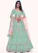 Load image into Gallery viewer, Net Long Choli Lehenga For Party Clothsvilla