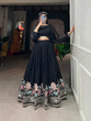 Load image into Gallery viewer, Black Color Sequins And Thread Embroidery Work Georgette Lehenga Choli Clothsvilla