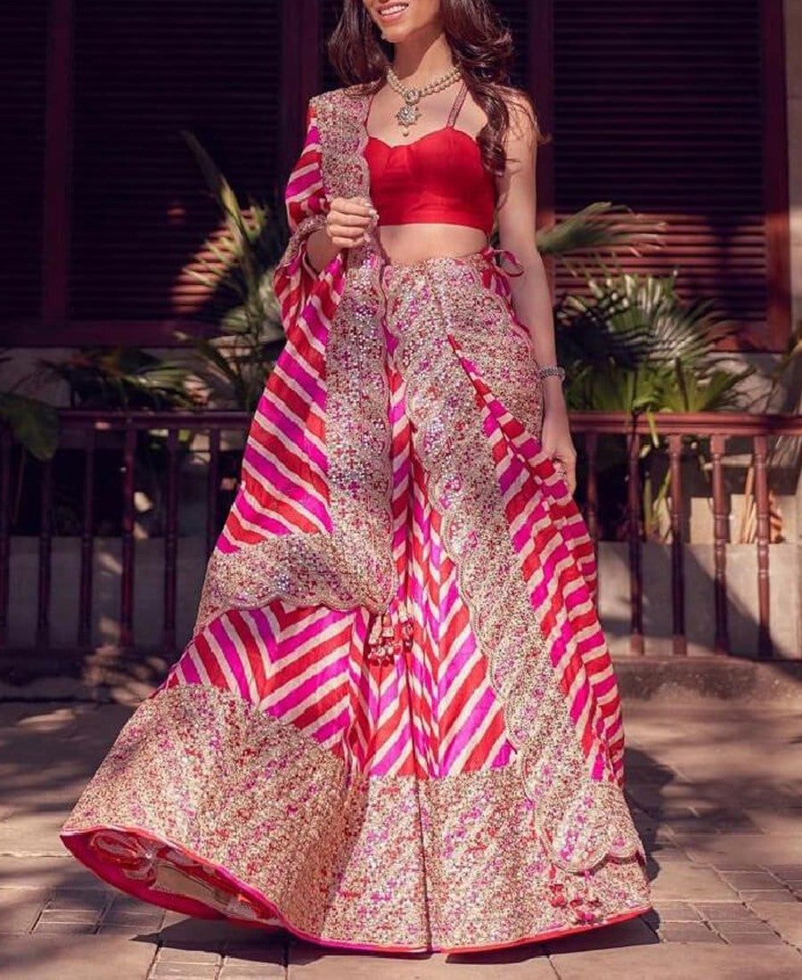 Pink Colored Sequence Embroidery Work Designer Lehenga Choli ClothsVilla