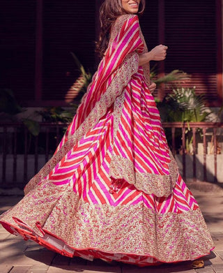 Pink Colored Sequence Embroidery Work Designer Lehenga Choli ClothsVilla