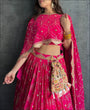 Load image into Gallery viewer, Dark Pink Georgette Lehenga Choli with Coding and Sequence work ClothsVilla