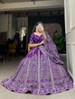Load image into Gallery viewer, Purple Color Bandhej  Printed With Gota Patti Vaishali Silk Lehenga Choli ClothsVilla.com