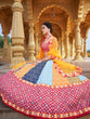 Load image into Gallery viewer, Multi Color Printed &amp; Real Mirror With Gota Pati Work Vaishali Silk Lehenga Clothsvilla