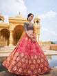 Load image into Gallery viewer, Red Color Printed Vaishali Silk Lehenga Choli Set Clothsvilla