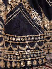 Load image into Gallery viewer, Black Color Sequins Work Velvet Banglory Lehenga Choli Clothsvilla