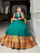 Load image into Gallery viewer, Teal Color Zari Weaving Work Narayan Pet (Cotton) Dress Clothsvilla