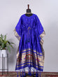 Load image into Gallery viewer, Blue Color Weaving Zari Work Jacquard Paithani Kaftan Dress Clothsvilla