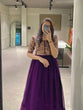 Load image into Gallery viewer, Purple Color Weaving Zari Work Georgette Gown Clothsvilla