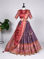 Wine Color Haydrabadi Patola Print and Sequins Embroidery Chinon Lehenga Choli ClothsVilla.com